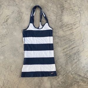 Hollister wide stripe tank top